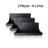 Vaso Modular Jardim Vertical 6 Litros PP Preto 3 peças