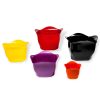 Kit de Cachepôs Plásticos - 5 vasos - várias cores - Plastpot