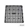 Estrado 200x200 sem Antimicrobiano PP Preto 25 peças